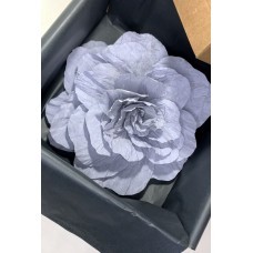 Брошь цветок большой,  ручной работы (голубой)