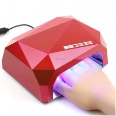 Лампа гибридная кристалл CCFL+ LED 36 W для сушки гель-лака Красная