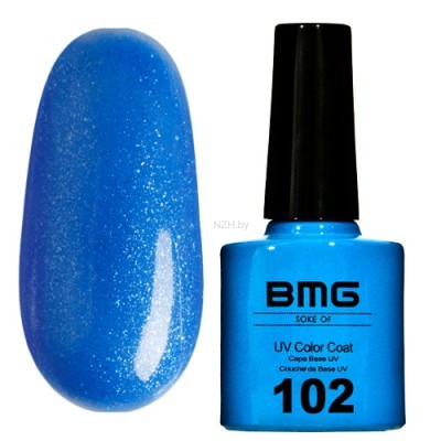 Гель-лак BMG 102 – Голубой с голубым шимером