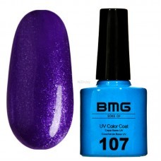 Гель-лак BMG 107 – Темно фиолетовый с фиолетовым шимером