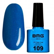 Гель-лак BMG 109 - Насыщенный цвет морской волны с голубым шимером