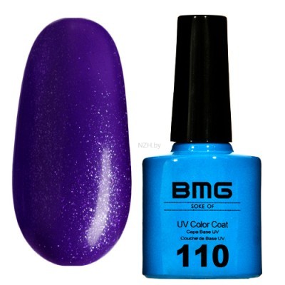 Гель-лак BMG 110 – Фиолетовый с фиолетово-голубым шимером